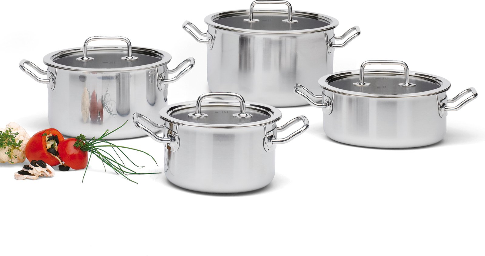 Spring Topfset 4-tlg. BRIGADE BASIC, Edelstahl