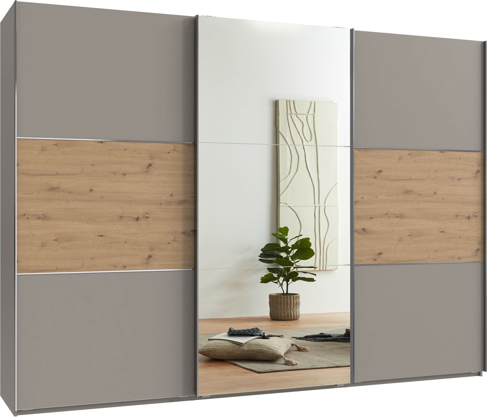 Z2 Schwebetürenschrank 3-trg. INDIANA A, Holznachbildung