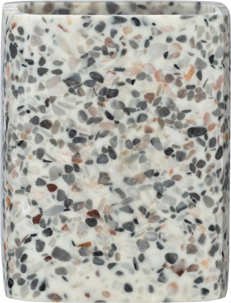 Wenko Zahnputzbecher TERRAZZO, Polyresin