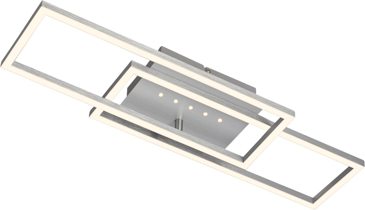 Briloner LED-Deckenleuchte FRAME DOT, alu, Metall