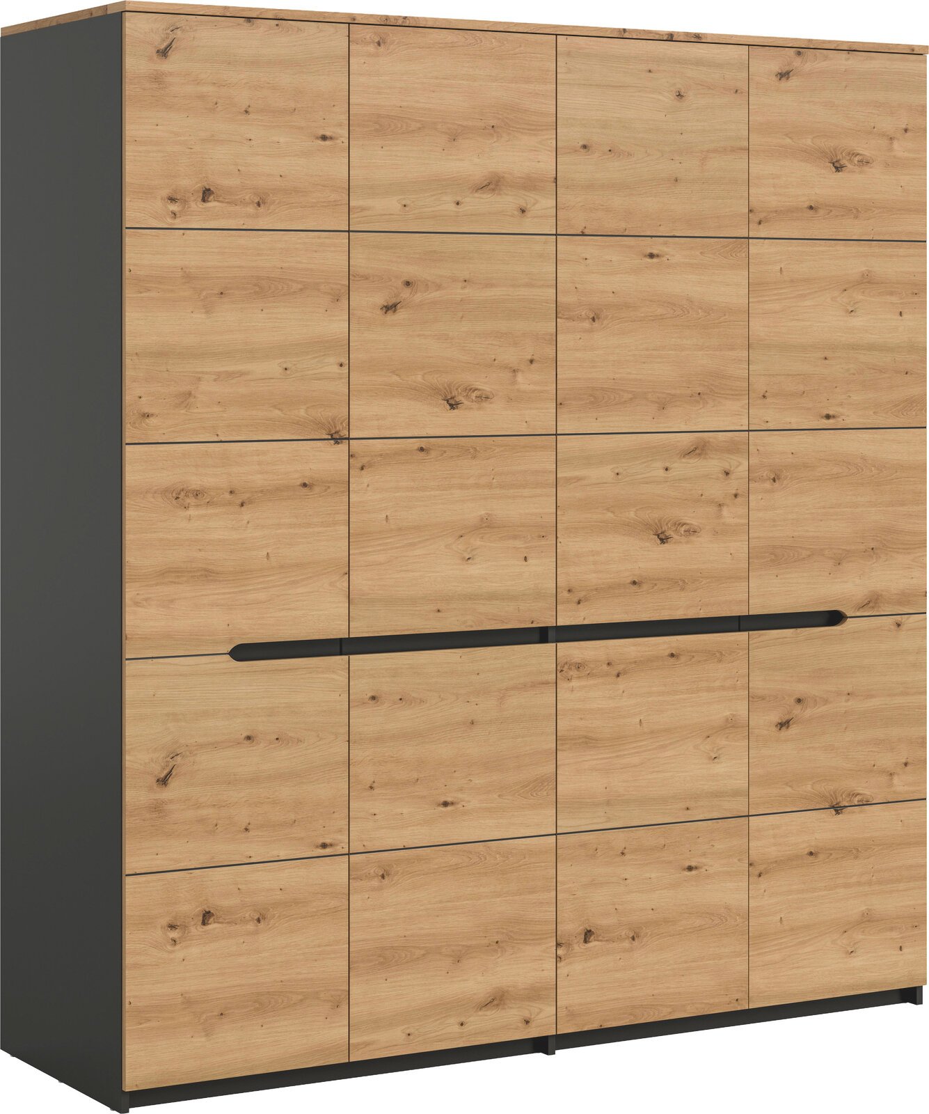 MID.YOU Kleiderschrank 4-türig CANU, Holznachbildung