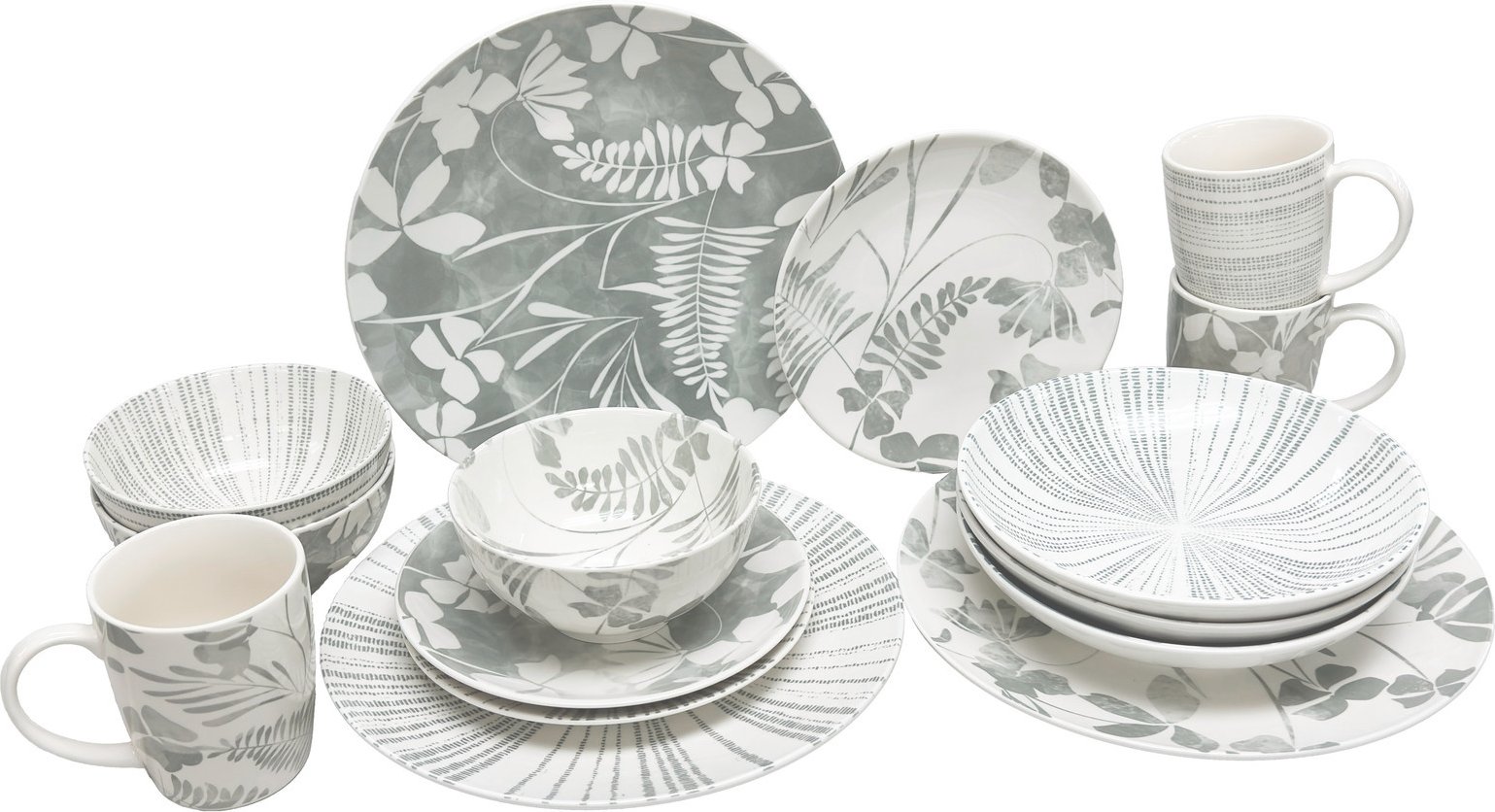 KEVOLI Kombiservice 30-tlg. SAIGON, Steingut