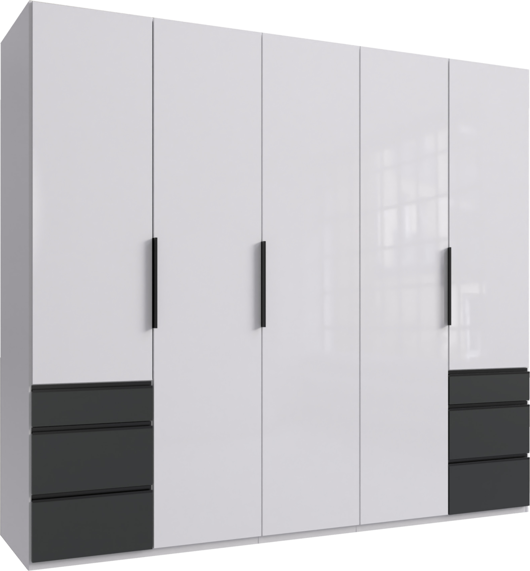 MID.YOU Drehtürenschrank LEVEL 36, Holznachbildung