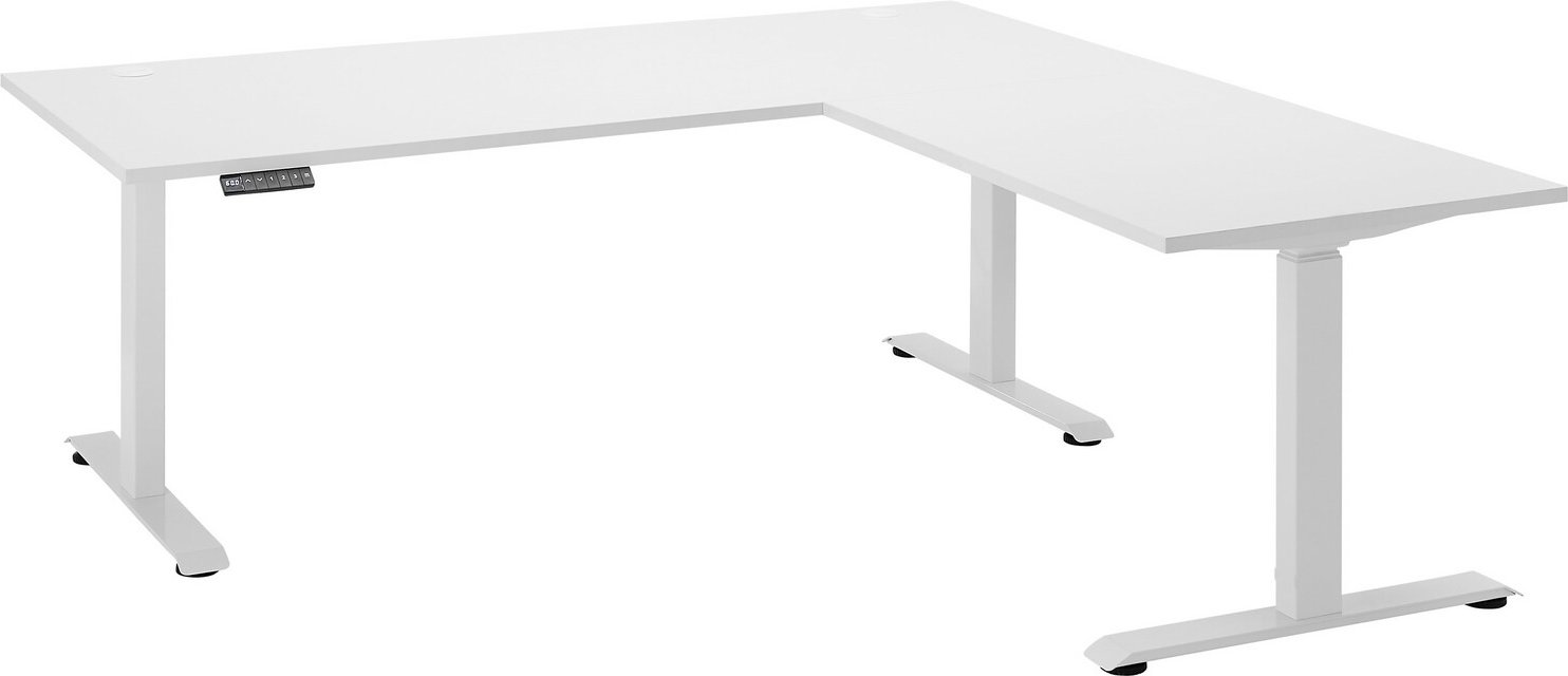 E-Serie E-Eckschreibtisch E-CORNER, Holznachbildung