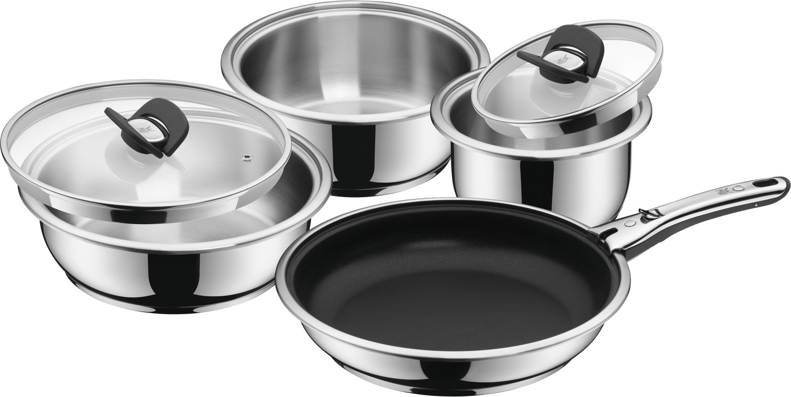 WMF Topfset 7-tlg. CLICK&SERVE, Cromargan