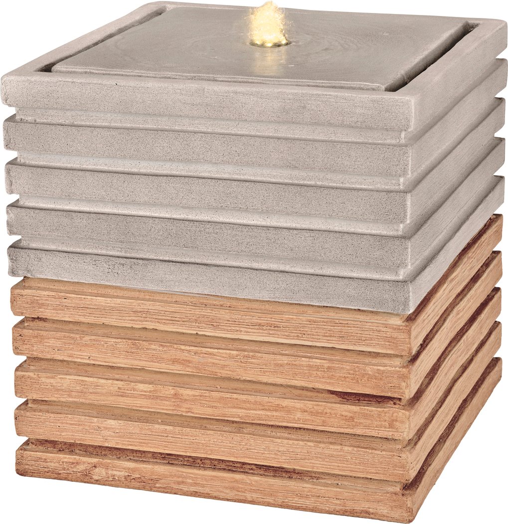 Lumineo Brunnen eckig Ribbel Outdoor