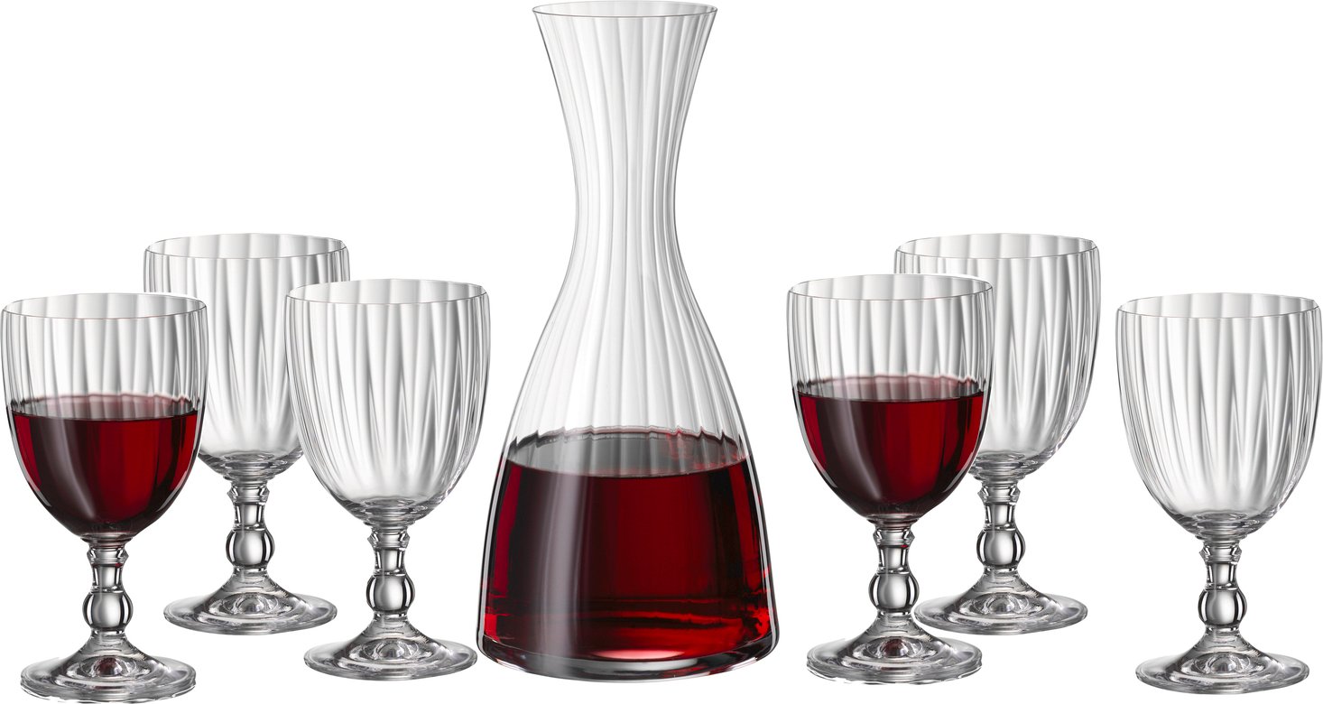 BOHEMIA Cristal Wein-Set 7-tlg. LIBERA, Kristallglas
