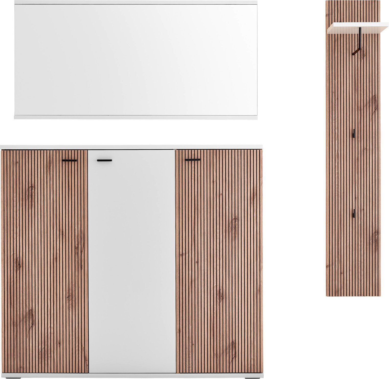 Thumbnail - Voleo Garderoben-Set MENARO, Holznachbildung