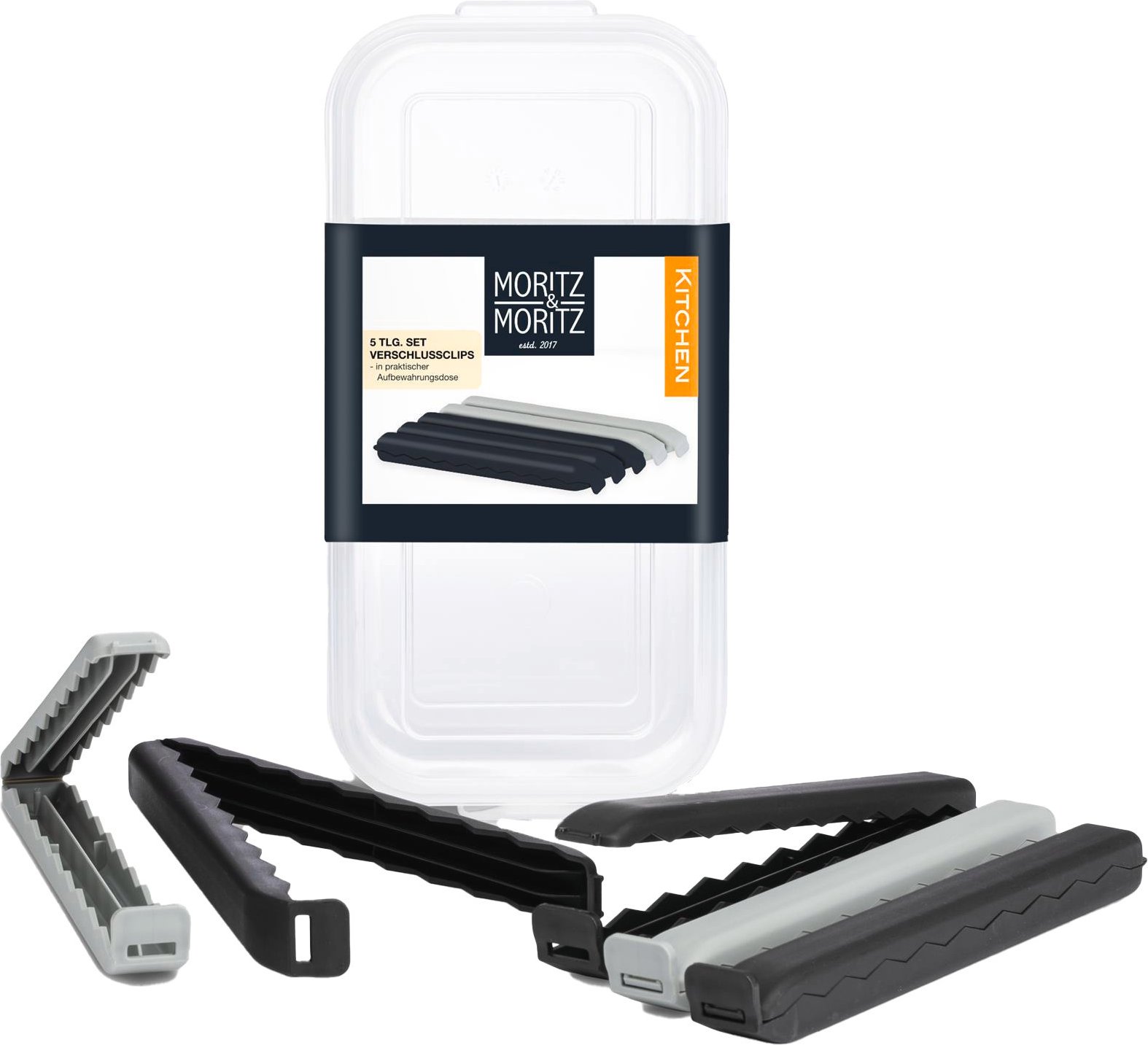 Moritz & Verschlussclips 5-tlg. Kitchen, Kunststoff