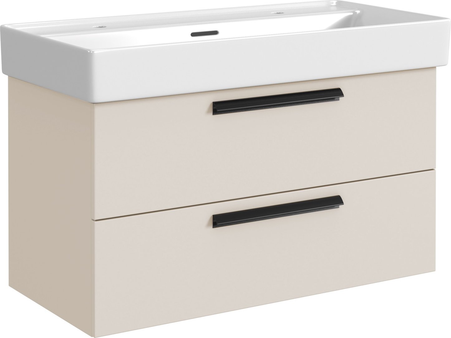 XORA Waschtisch-Set für 2 Armaturen VANNES, Holznachbildung