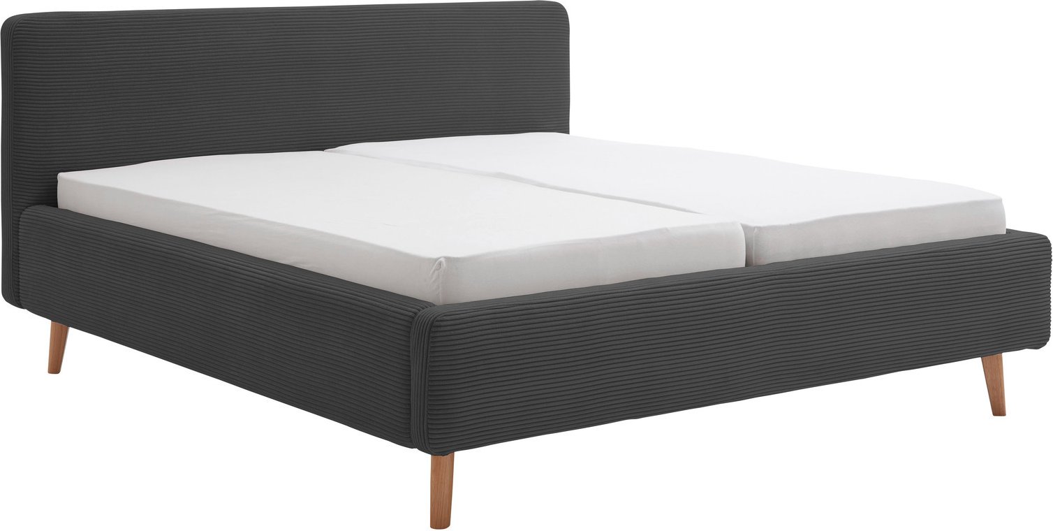 XORA Polsterbett MATTIS, anthrazit, Cord