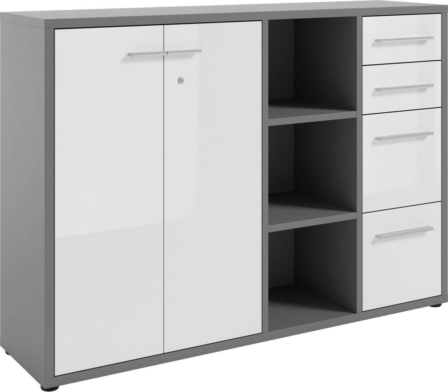 Thumbnail - Manjana Aktenschrank -Glas- TEXAS, Holz