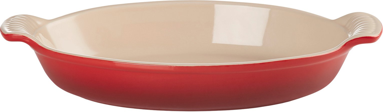 LE CREUSET Aufflauform 28 cm oval KIRSCHROT