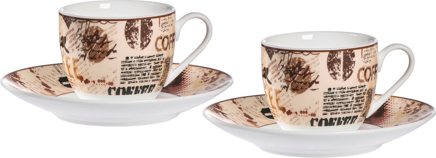Ritzenhoff & Breker Espressotassen-Set 4-tlg. CREMA, Porzellan