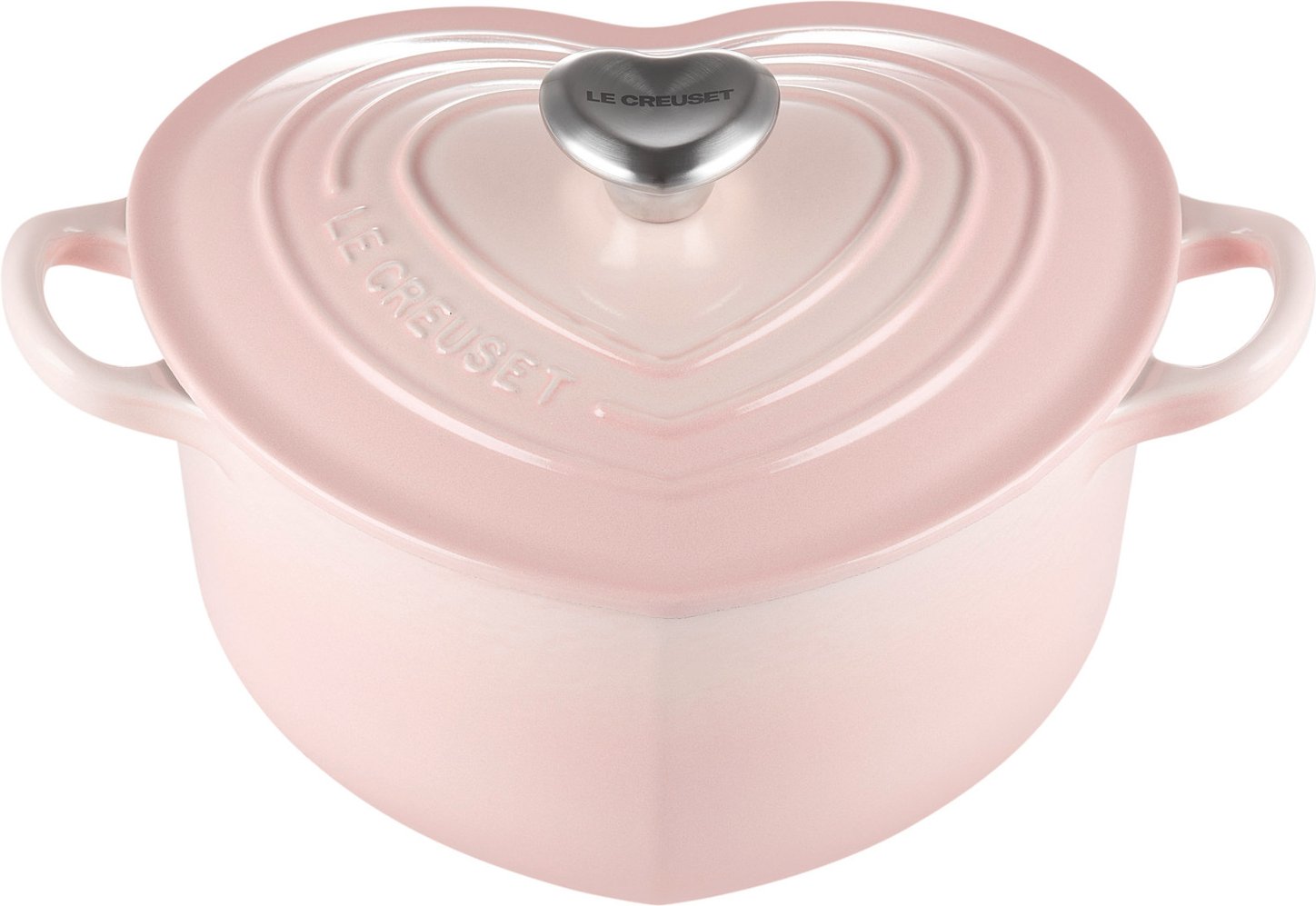 LE CREUSET Herzbräter pink 20 cm HEART COLLECTION, Gusseisen