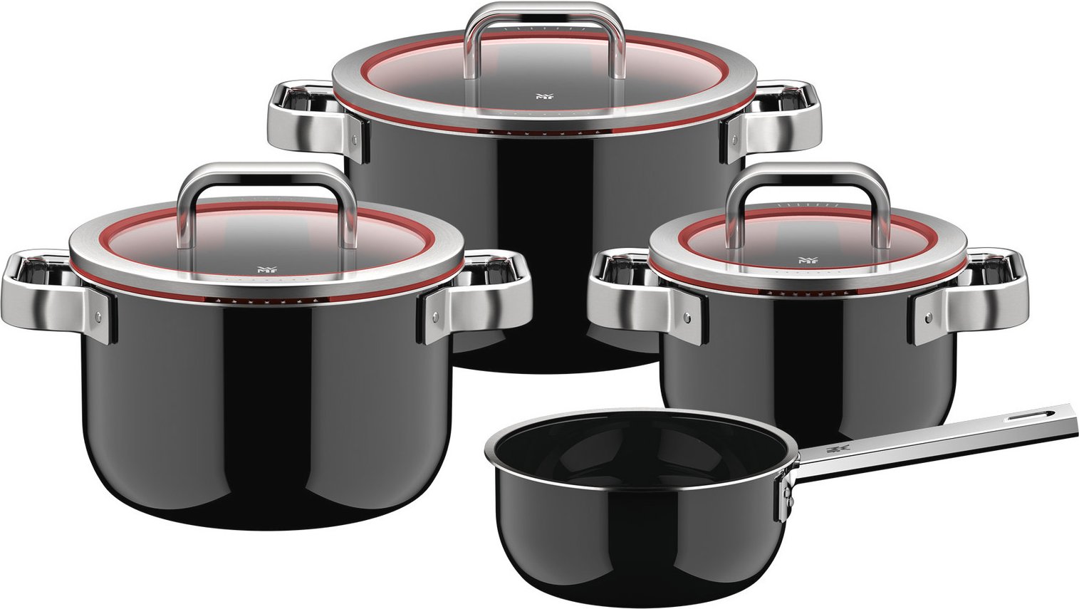 WMF Topfset 4-tlg. FUSIONTEC FUNCTION PRO, Edelstahl gebürstet