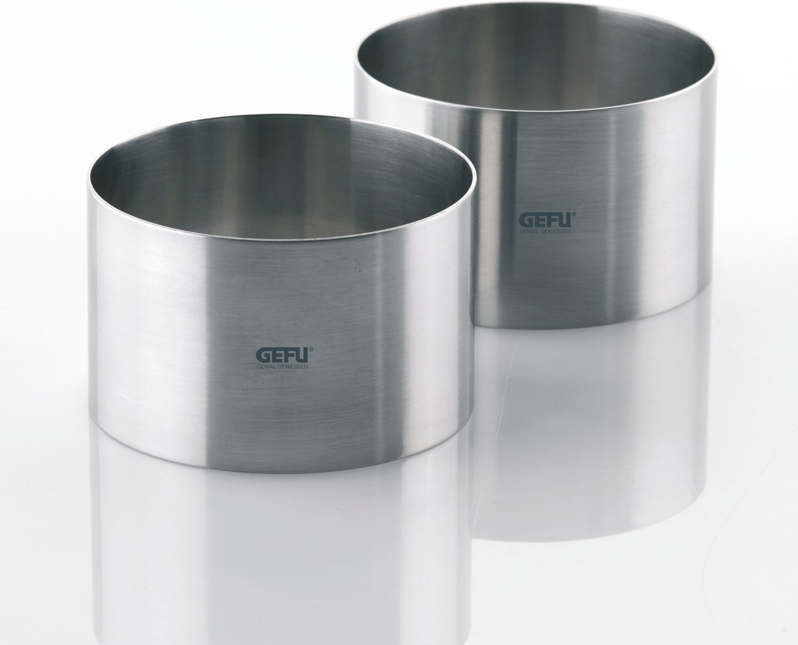 GEFU Dessert-Vorspeisenringe 2er-Set, Edelstahl