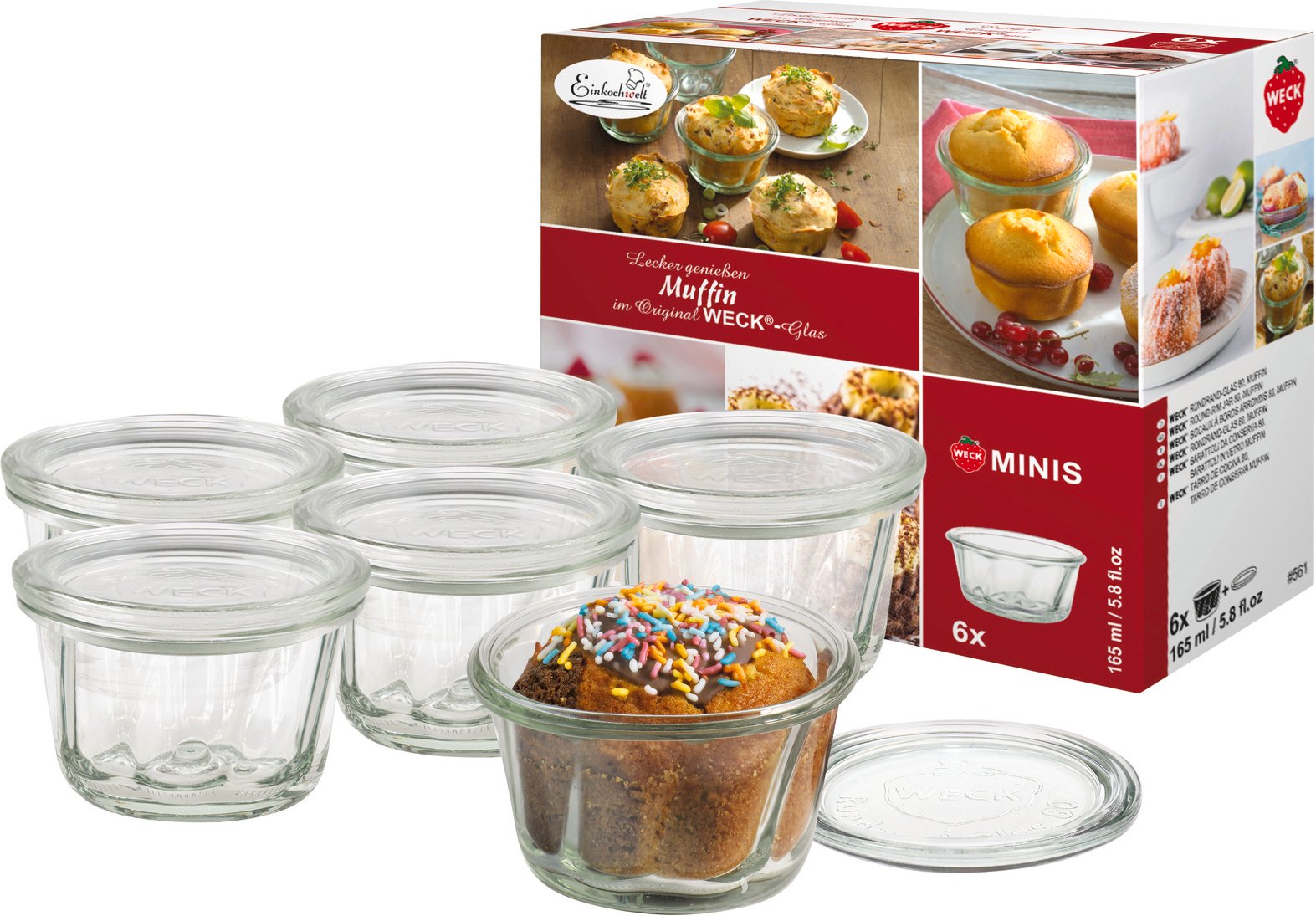 Einkochwelt Gugelhupf-Glas 6er-Set WECK, Glas