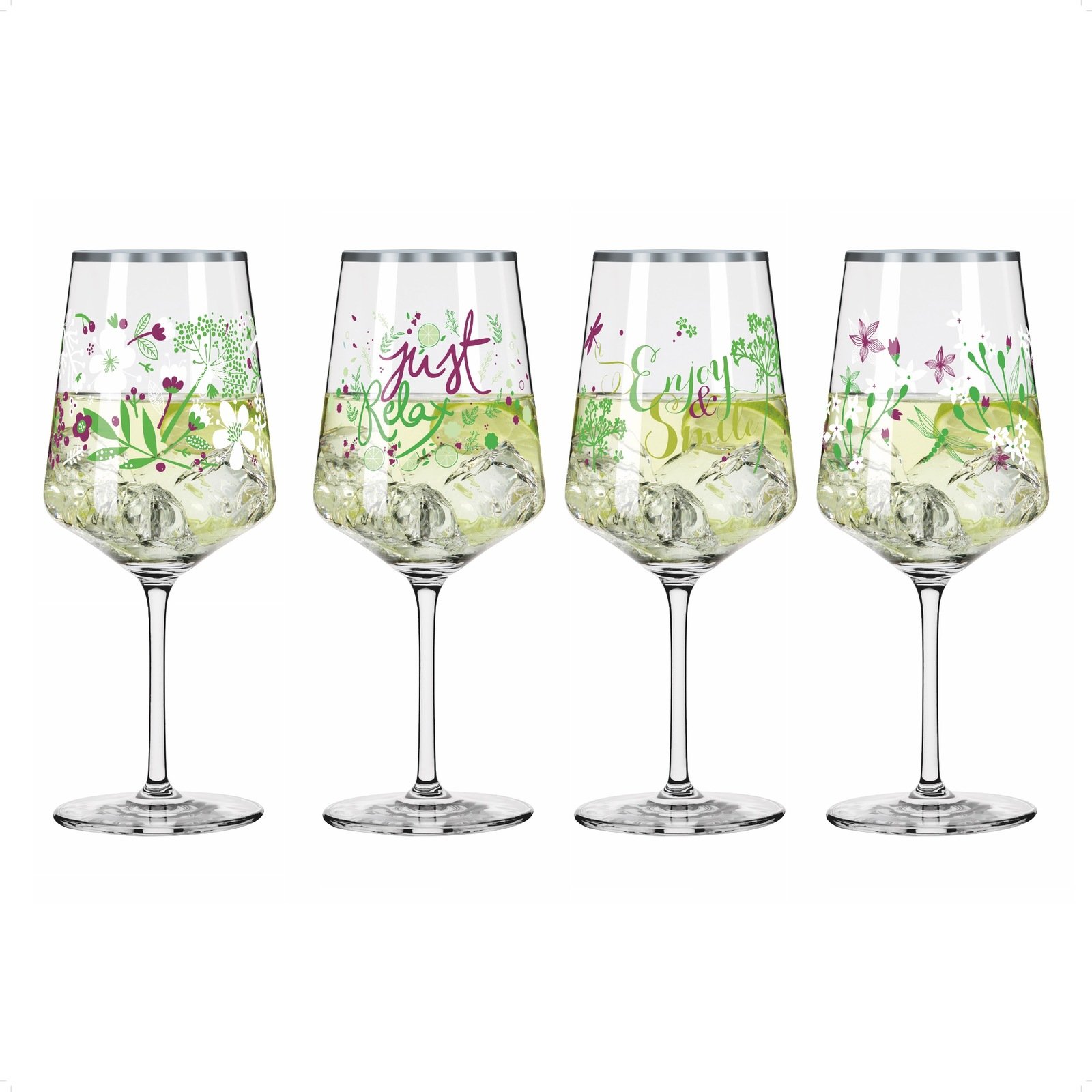 Ritzenhoff Hugo 4er-Set SOMMERTAU, Kristallglas