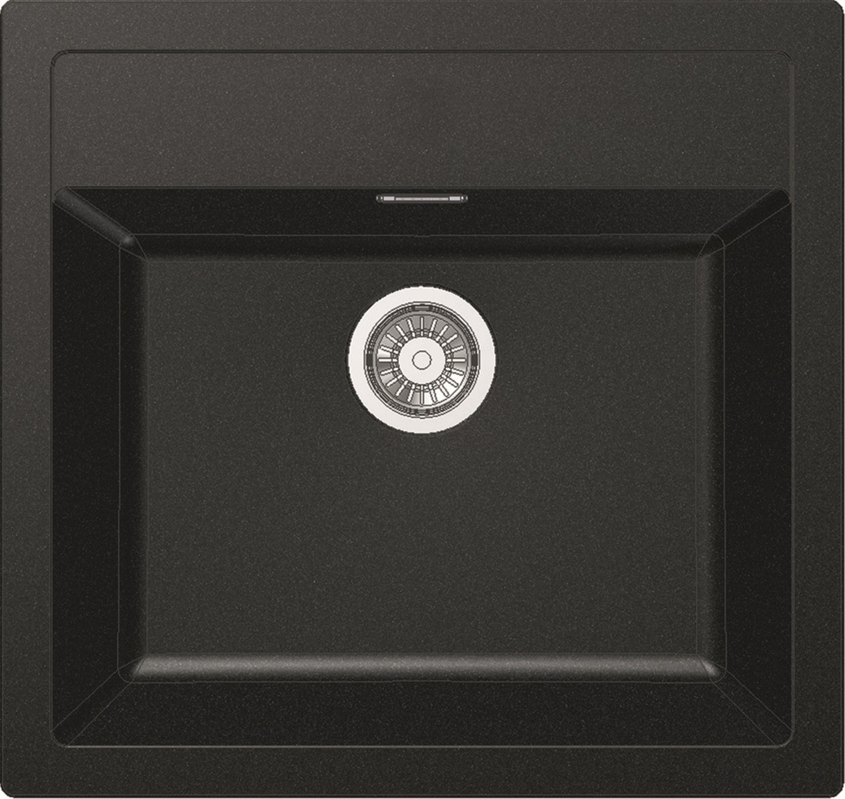 Dieter Knoll Einbauspüle, schwarz, Materialmix