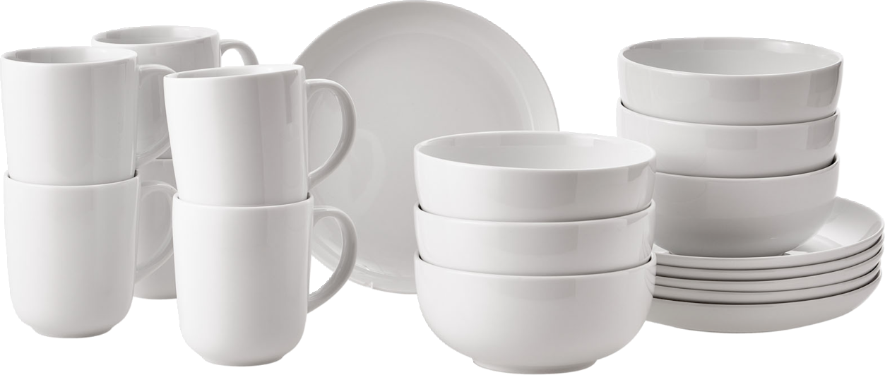 Novel Kaffeeset 18-tlg. Lilybet Weiß, Keramik