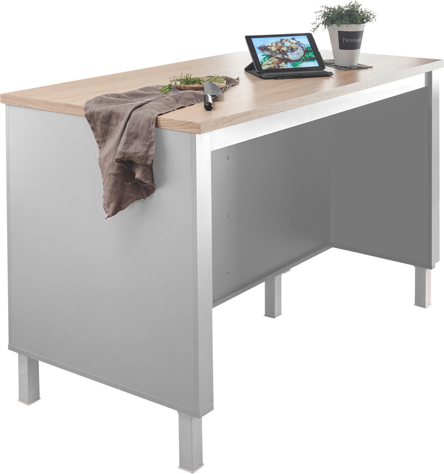 Smartkitchen Kücheninsel BILBERRY, Holznachbildung