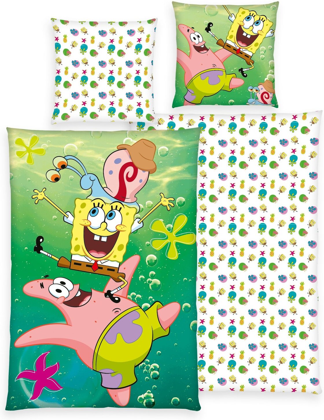 Thumbnail - Zurbrüggen Renforcé-Bettwäsche SPONGEBOB, Baumwolle