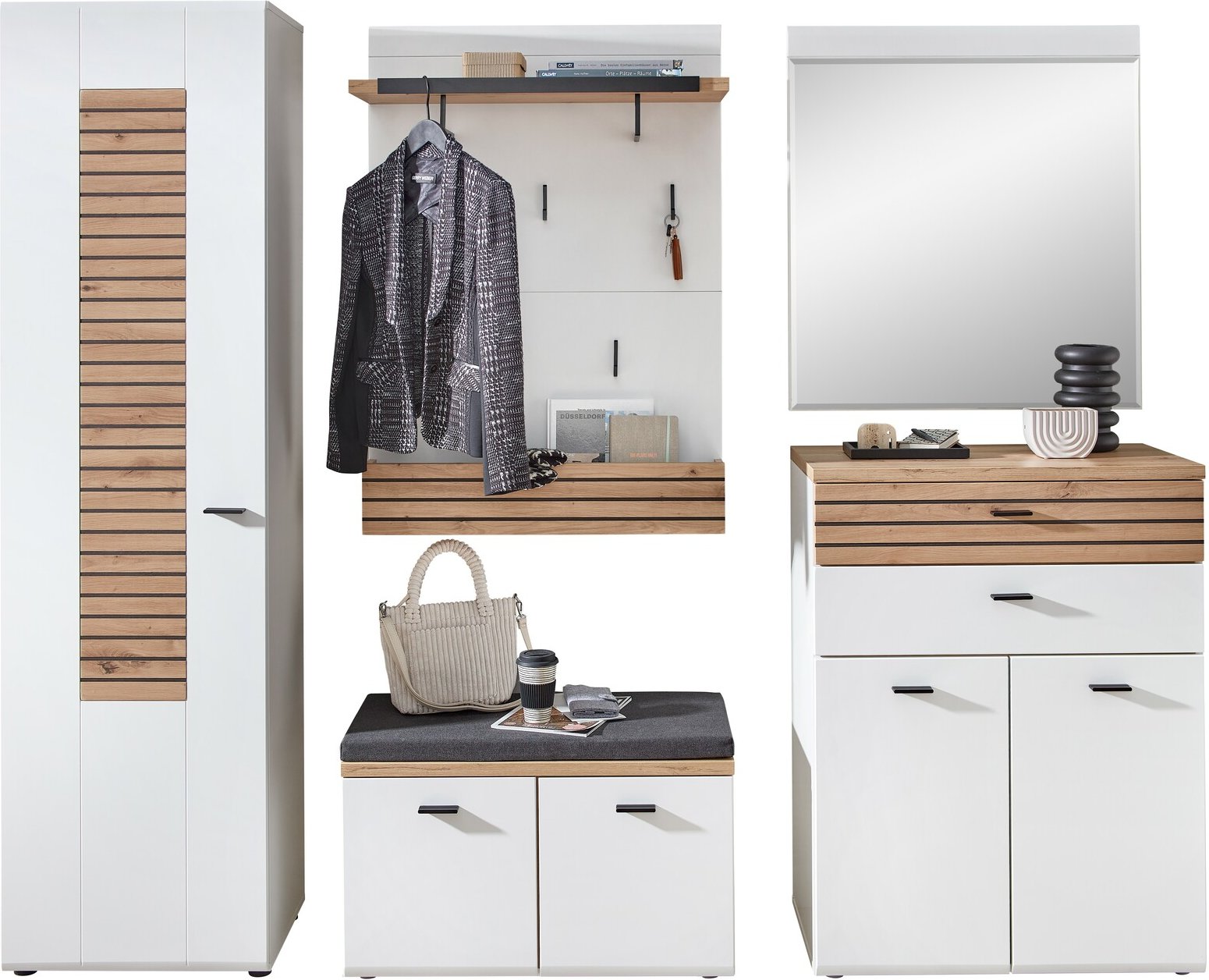 Novel Garderobenkombination Set 80 FRESNO, MDF