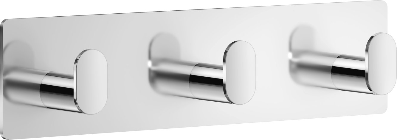 Beslagsboden Dreierhakenleiste CUBE, Edelstahl