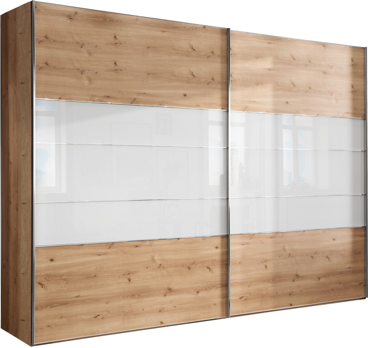 Thumbnail - Voleo Schwebetürenschrank 2-türig ARCO, Holznachbildung