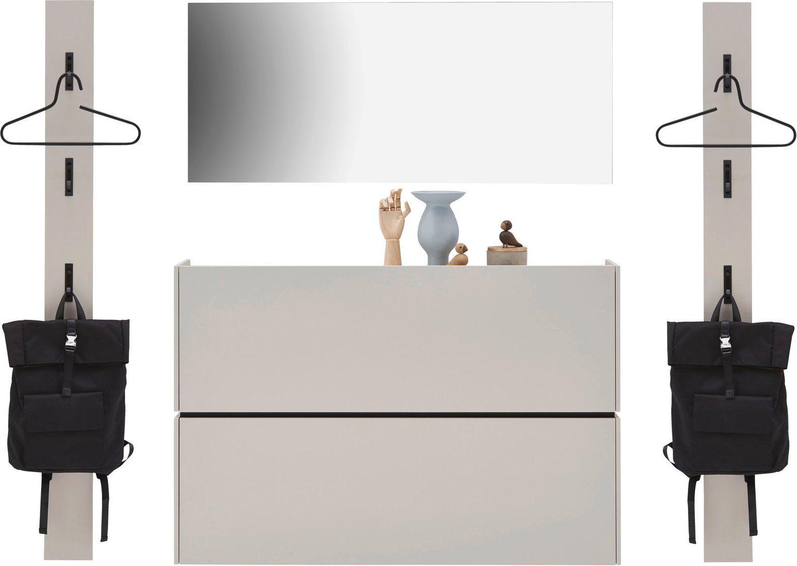 Voleo Garderoben-Set 3 UNIQUE, Holznachbildung