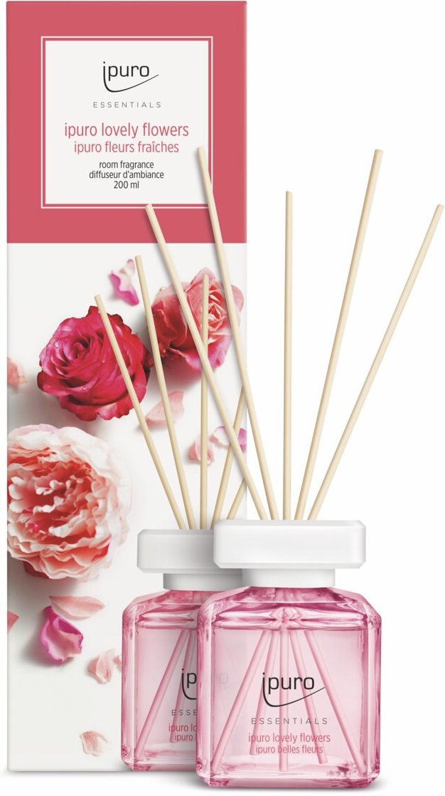 ipuro ESSENTIALS Raumduft Lovely Flowers, rosa, Glas