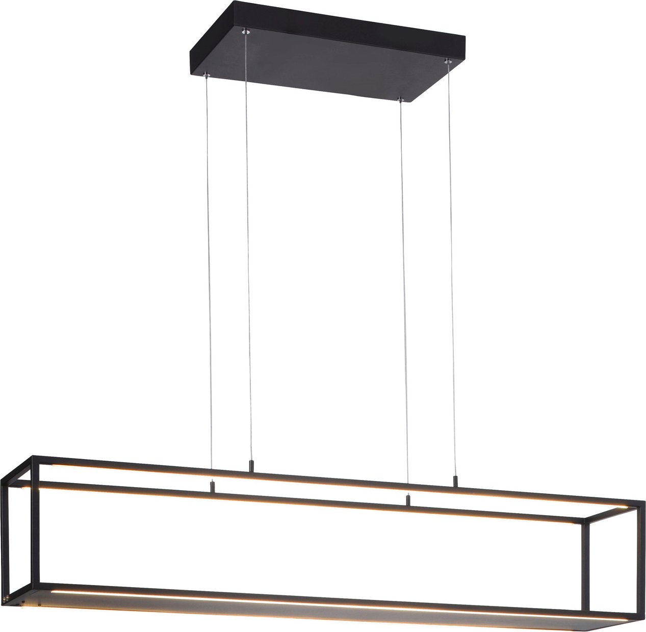 Paul Neuhaus Pendelleuchte, schwarz CONTURA, Metall