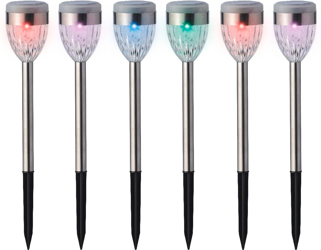 Lumineo Solar Stabbeleuchtung, Edelstahl