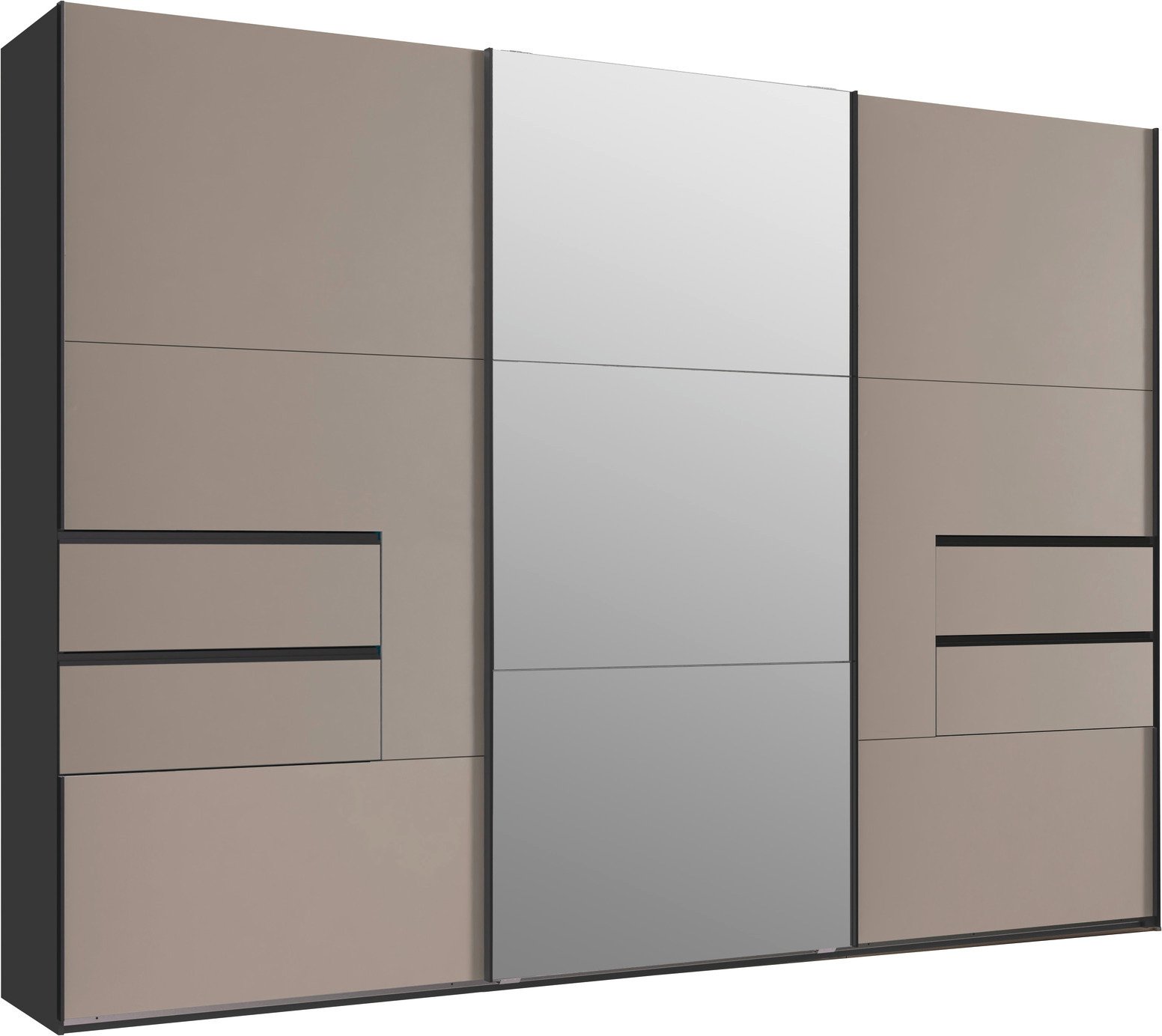 MID.YOU Schwebetürenschrank 3-türig PALERMO, Holznachbildung