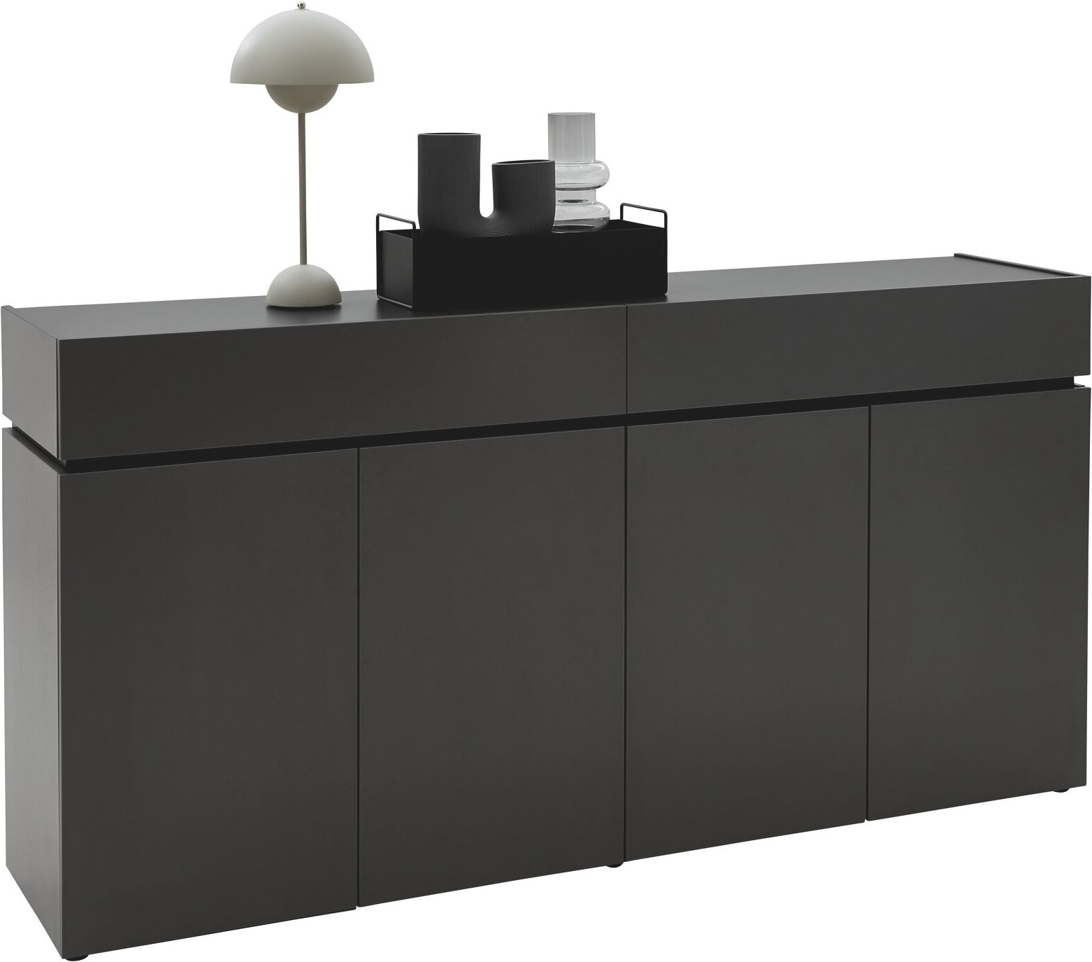 Voleo XXL-Schuhschrank UNIQUE, Graphit, Holznachbildung