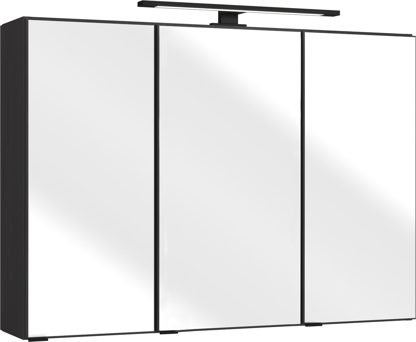 XORA Spiegelschrank HANOI, Graphit, Holznachbildung