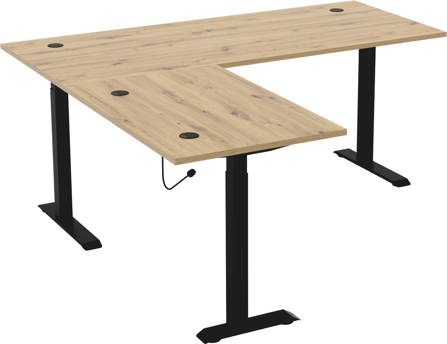 Voleo Eckschreibtisch DIANA, Holznachbildung