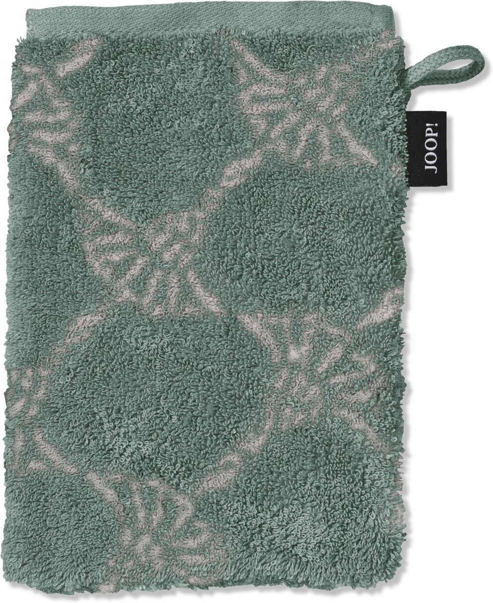 JOOP! Waschhandschuh CORNFLOWER, dunkelgrün, Baumwolle