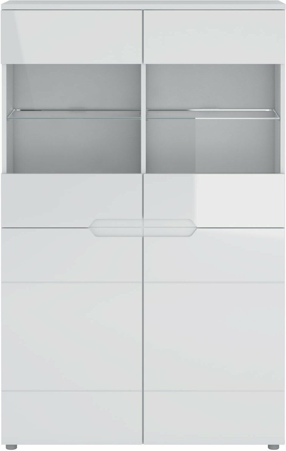 MID.YOU Highboardvitrine HILTON, Holznachbildung