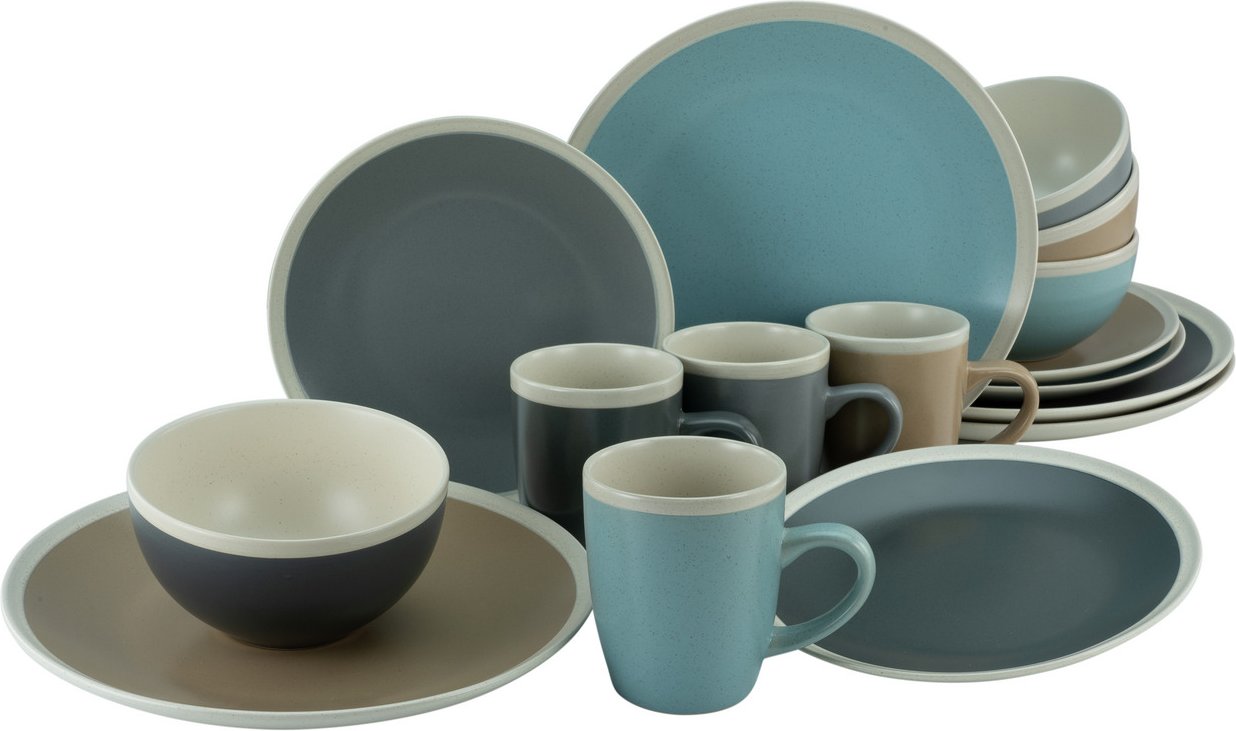 Creatable Kombiservice 16-tlg. NORDIC LIVING COOL, Steinzeug