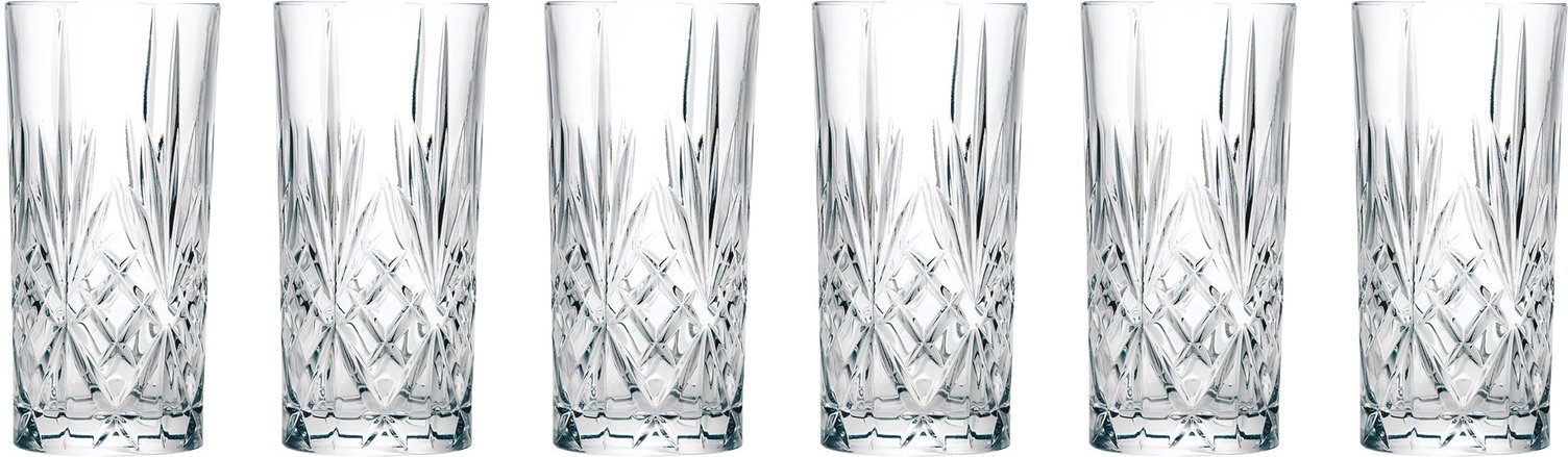 RCR Italia Longdrinkglas 6er-Set MELODIA, Glas