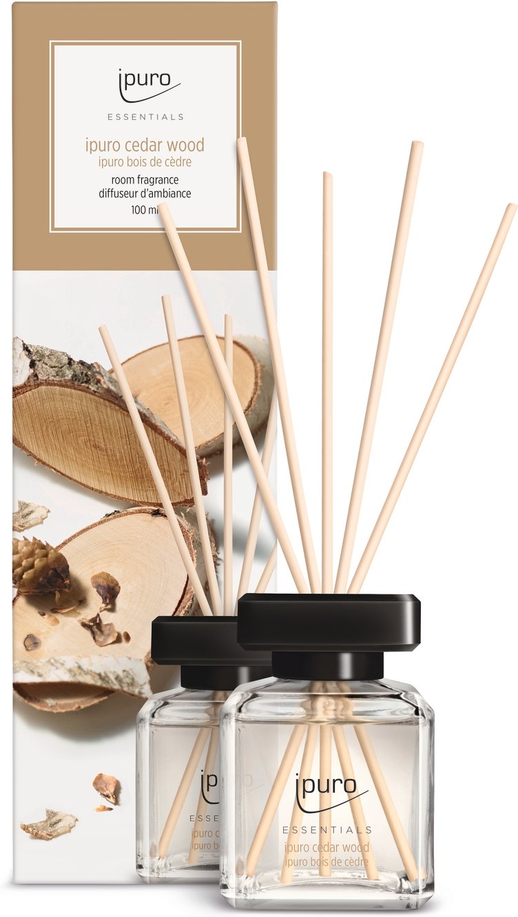 ipuro ESSENTIALS Raumduft Cedar Wood, Glas