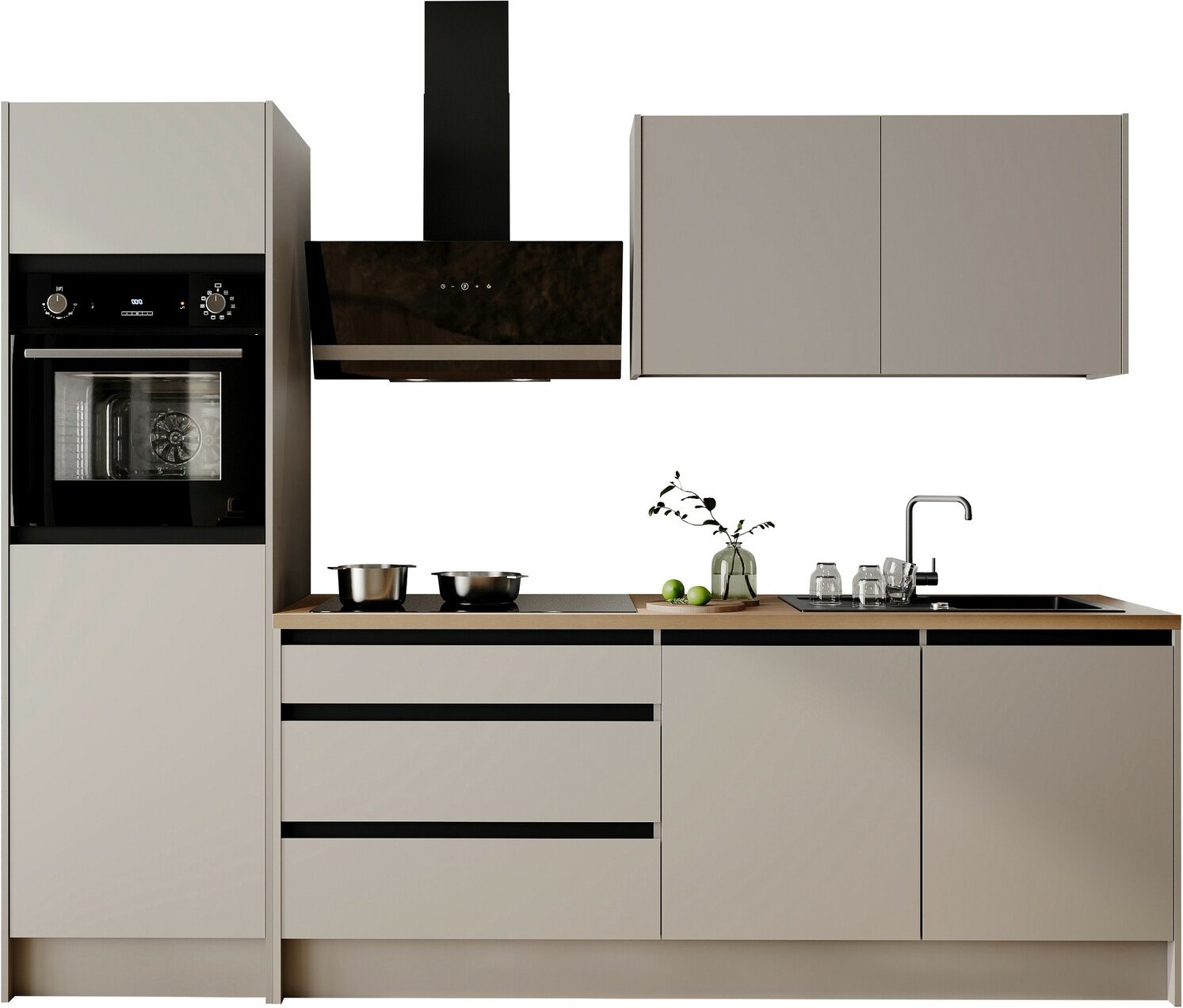 Yourkitchen Küchenblock Premium 273 TROJA, Holznachbildung