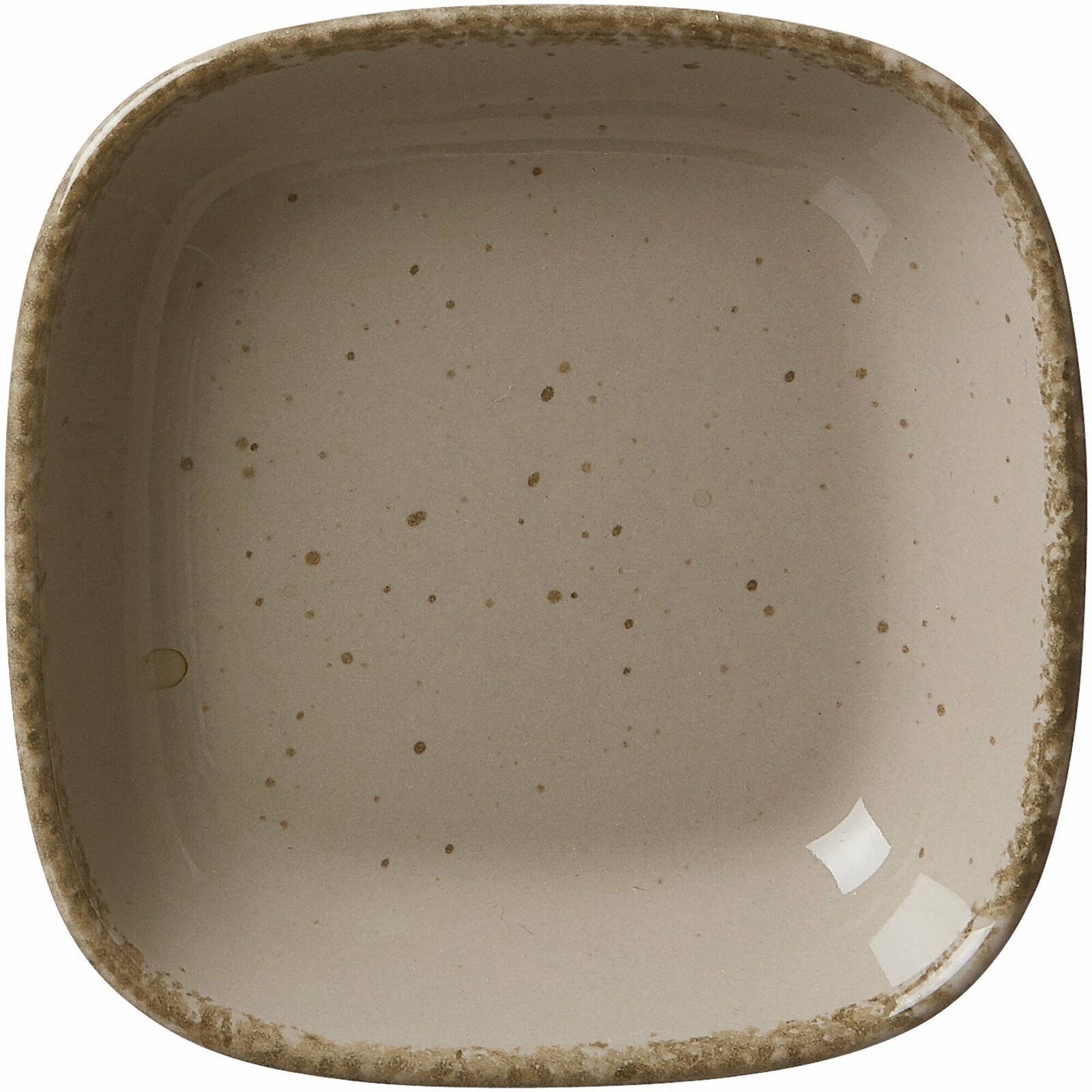 Ritzenhoff & Breker Dipschale 9cm CASA eckig braun, Porzellan