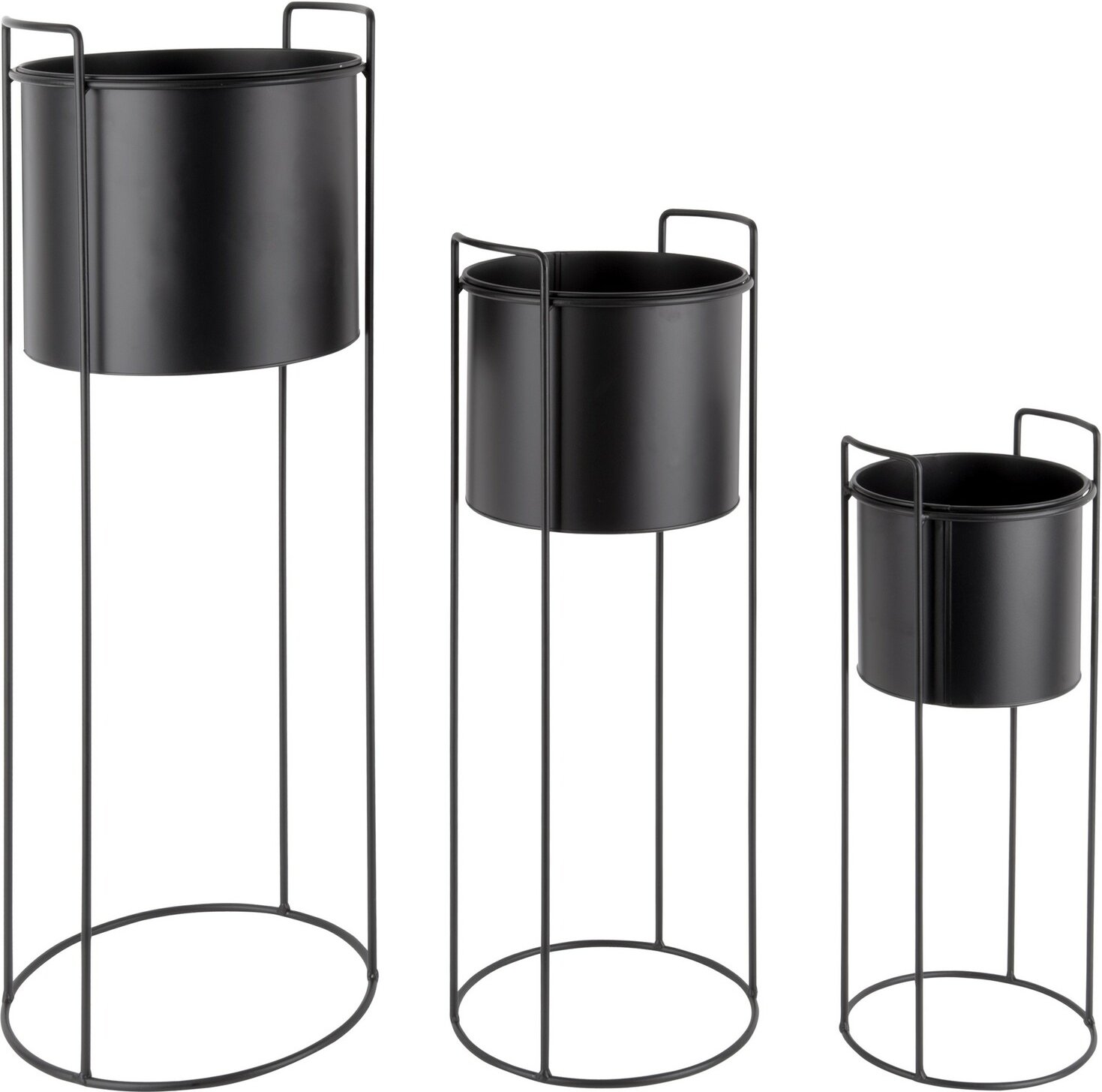 present time Pflanzgefäße-Set 3-tlg. ESSENCE, Eisen