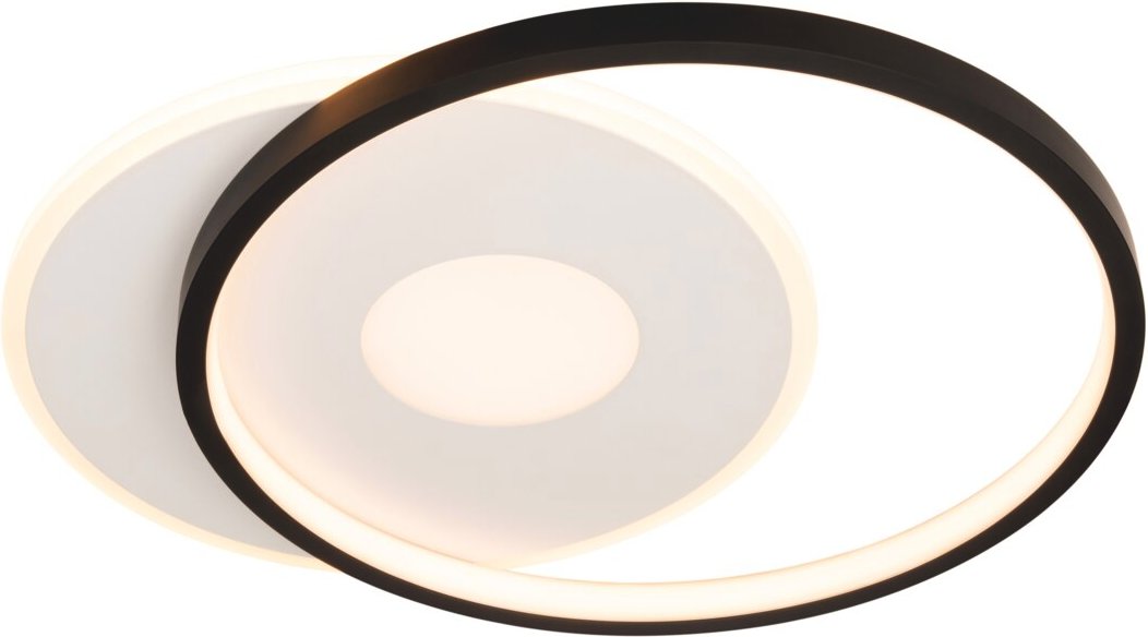 Novel LED-Deckenleuchte GLANDALE, schwarz/weiß, Aluminium