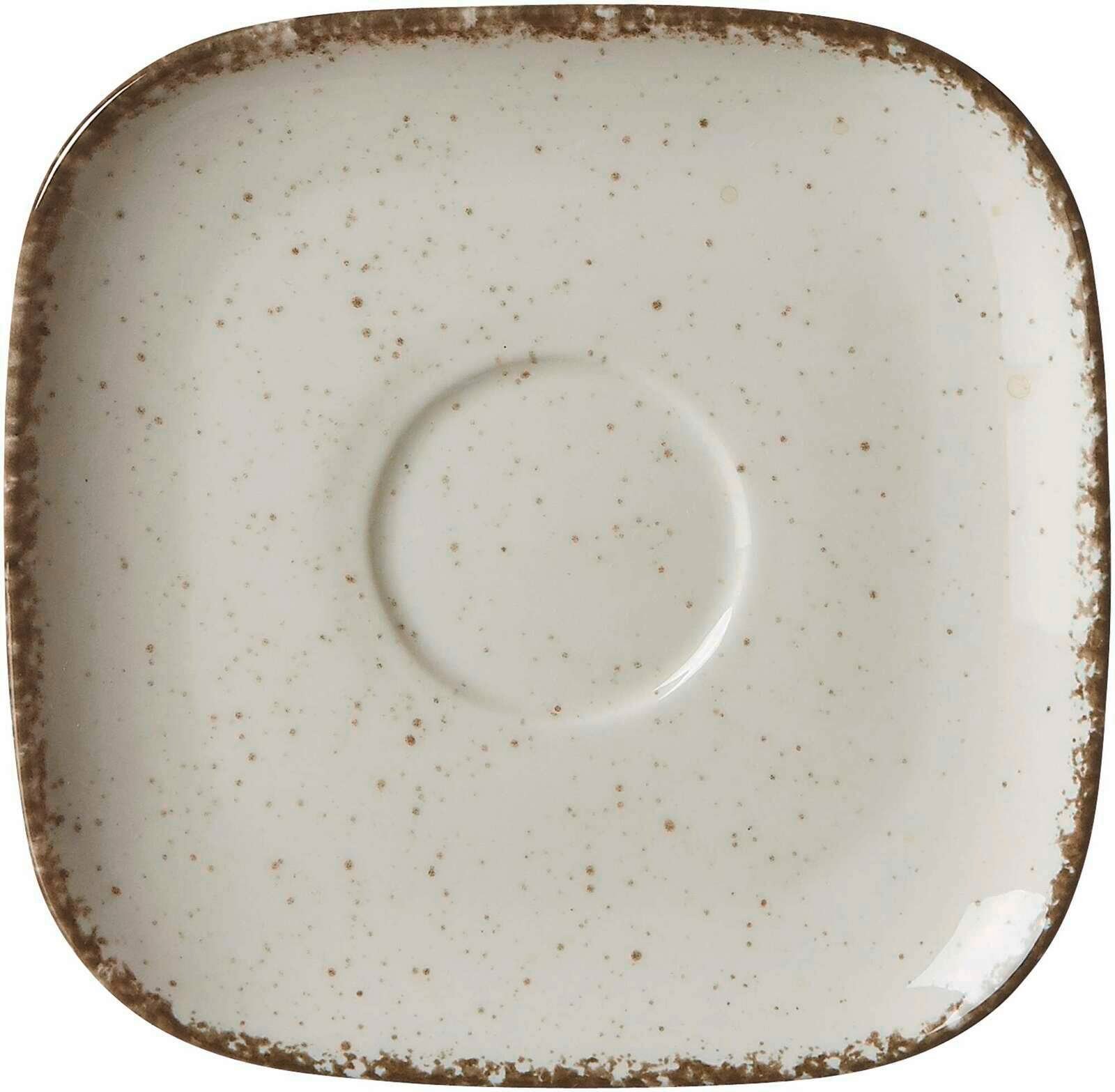 Ritzenhoff & Breker Untertasse CASA eckig beige, Porzellan