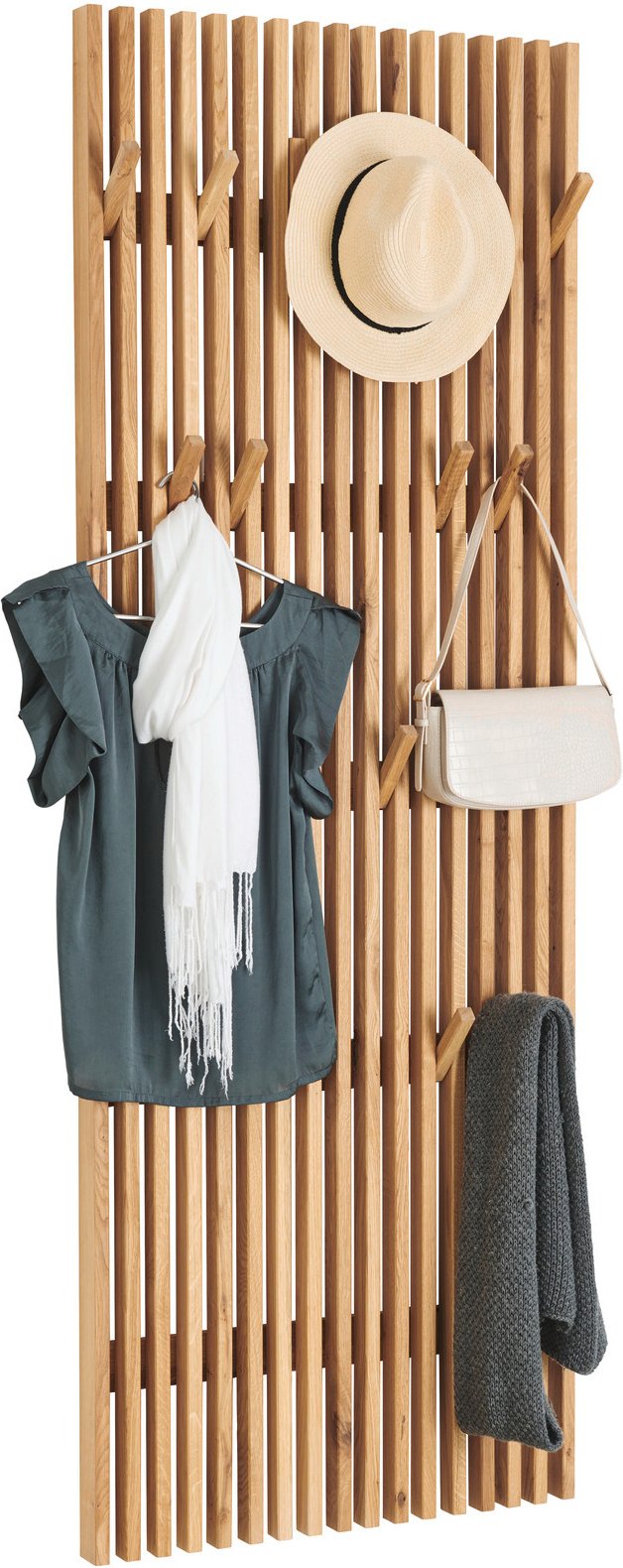 Linea Natura XL-Garderobenpaneel STUDIO LINE, Massivholz