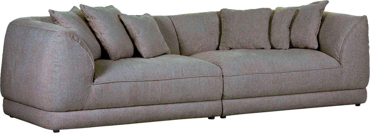 Z2 Big Sofa ROMANTICO, braungrau, Webstoff